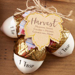 Fall Wedding Favors Acorn Measuring Cups