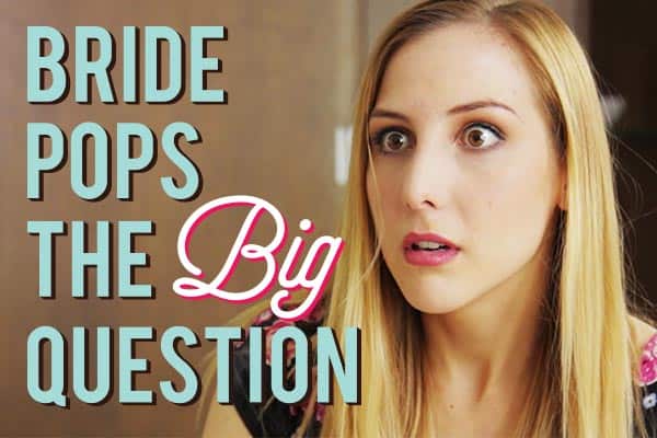 Bride Pops The Big Question