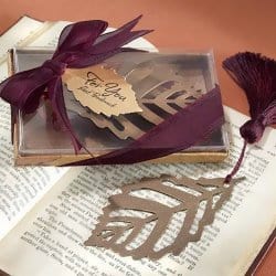 Fall Wedding Favors Leaf book mark