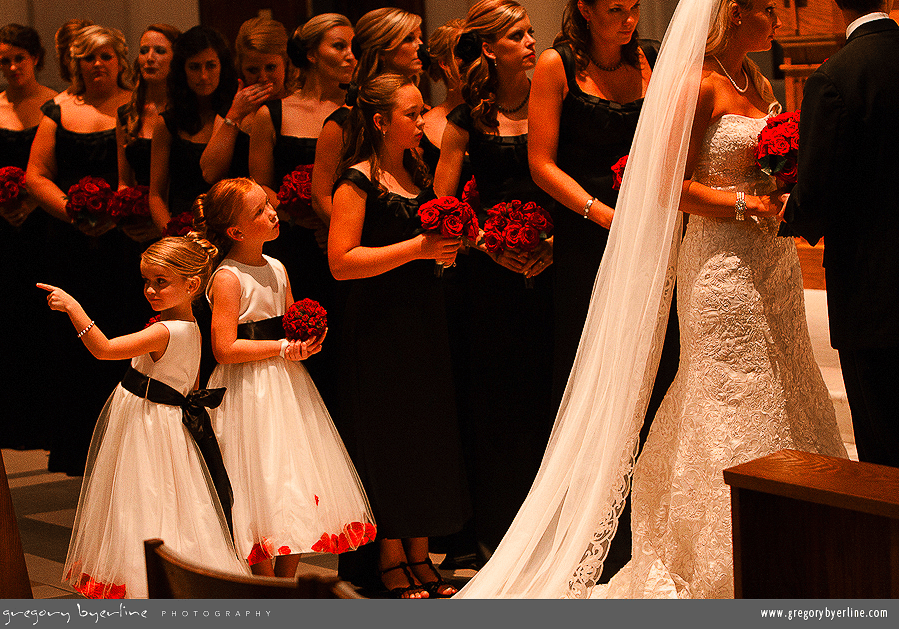 bridesmaids and flower girls