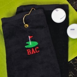 Personalized golf towel groomsman gifts