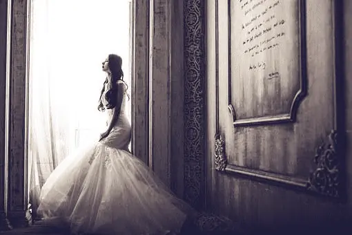 bride near the window