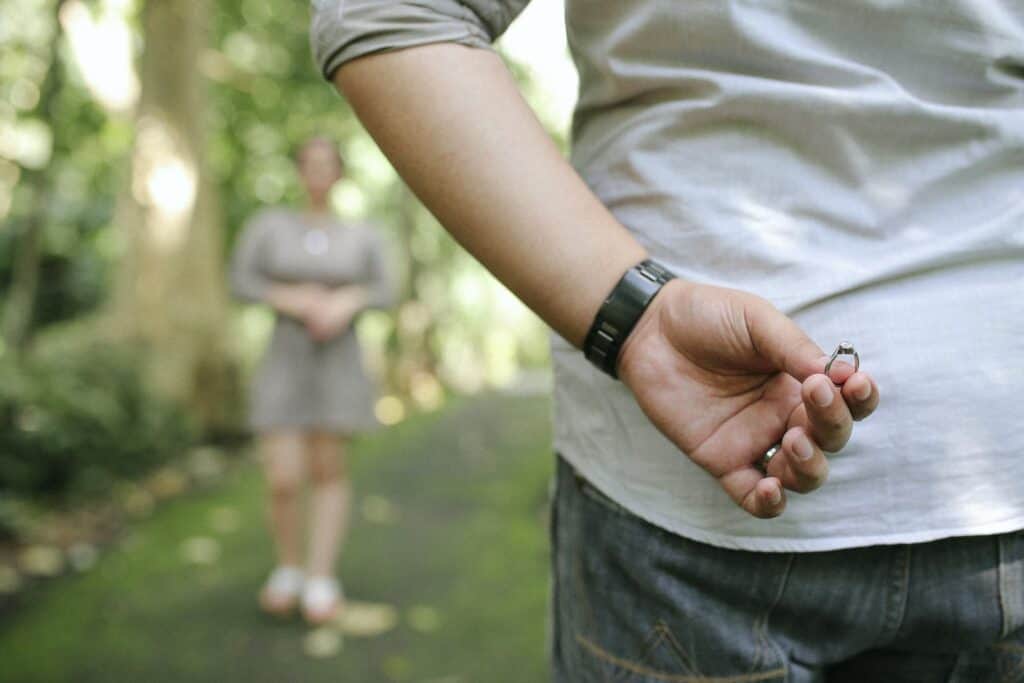 Close-Up Photo of Person Holding Ring, marriage proposal